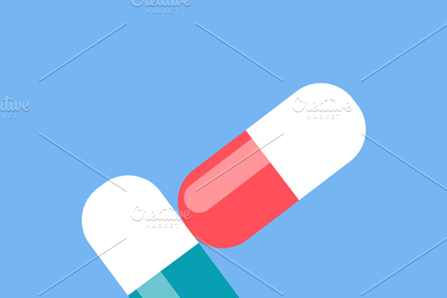 Colorful Pills Design Flat Icon
