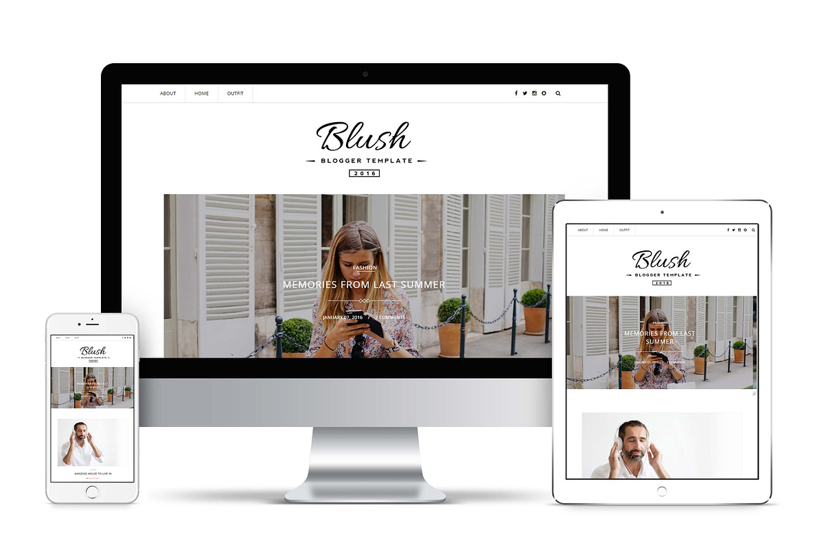Blush Responsive Blogger Template in Website Templates - product preview 8