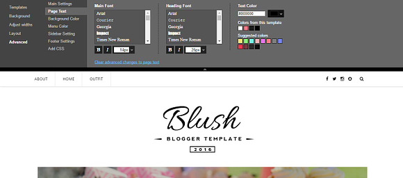 Blush Responsive Blogger Template in Website Templates - product preview 1