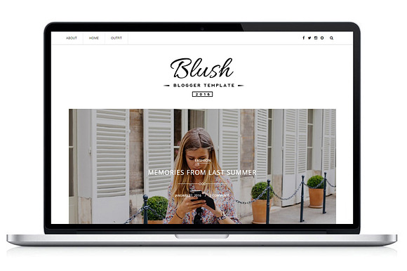 Blush Responsive Blogger Template in Website Templates - product preview 2