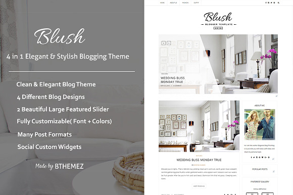 Blush Responsive Blogger Template in Website Templates - product preview 4