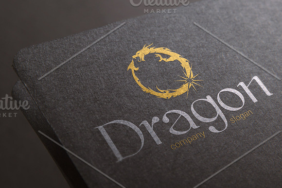 Vector Illustration of Fire Dragon in Logo Templates - product preview 6