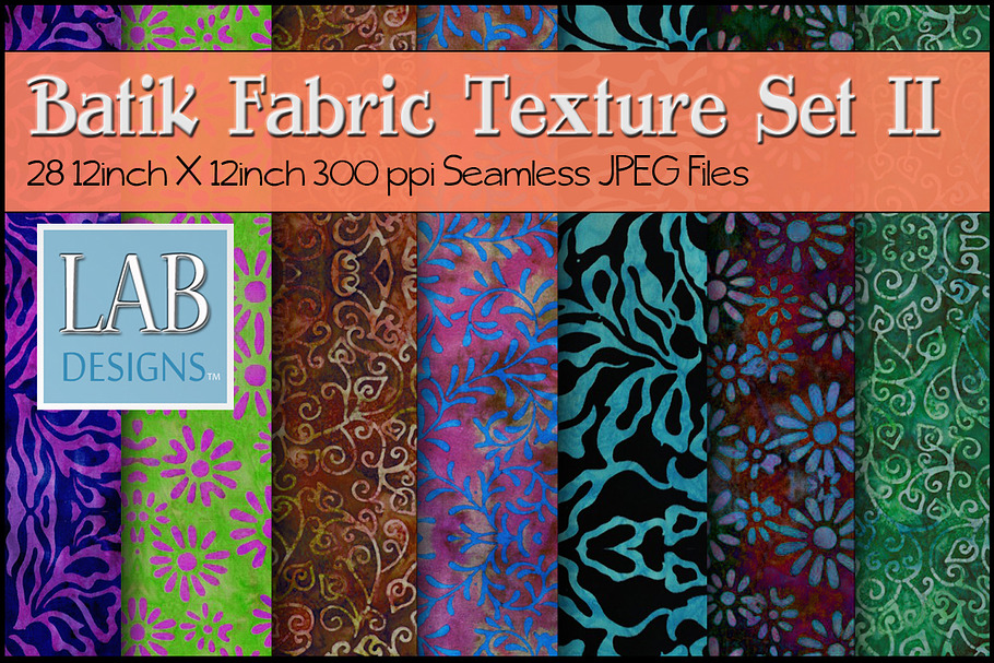 28 Seamless Batik Fabric Textures 2 in Textures - product preview 8