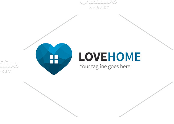 Love Home Logo in Logo Templates - product preview 3
