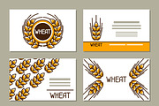 Business cards with wheat.