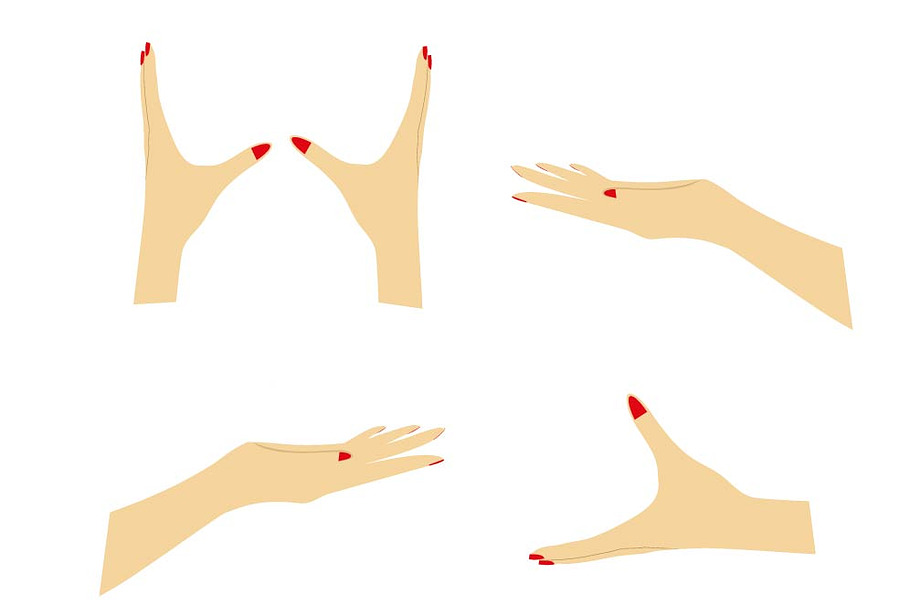 Hands holding vector set in Graphics - product preview 8