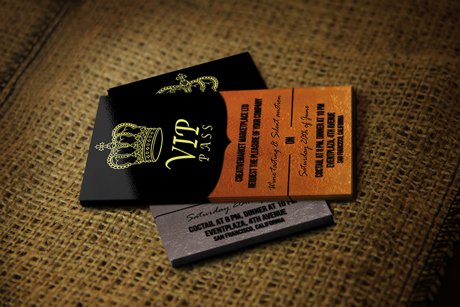 Business Vip Pass Card - Gold&Silver