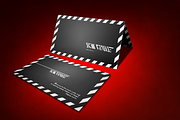 Red Business card Mock up