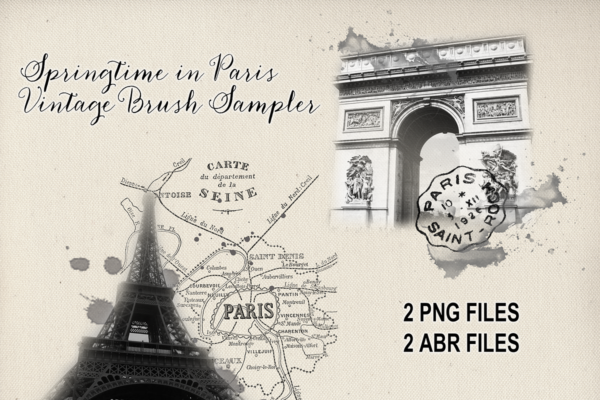Springtime in Paris Brush Sampler in Photoshop Brushes - product preview 8