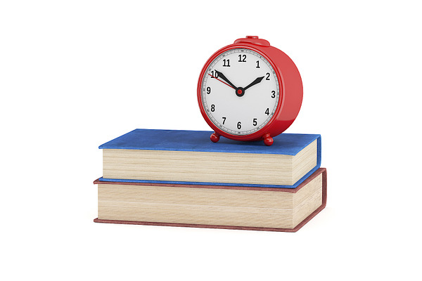 Clock and Two Books