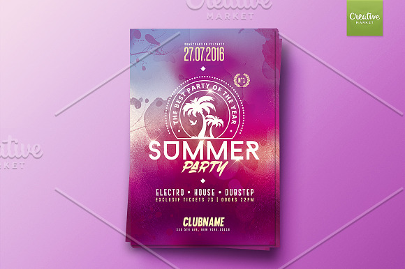 Summer Party | Psd Flyer Template in Flyer Templates - product preview 1