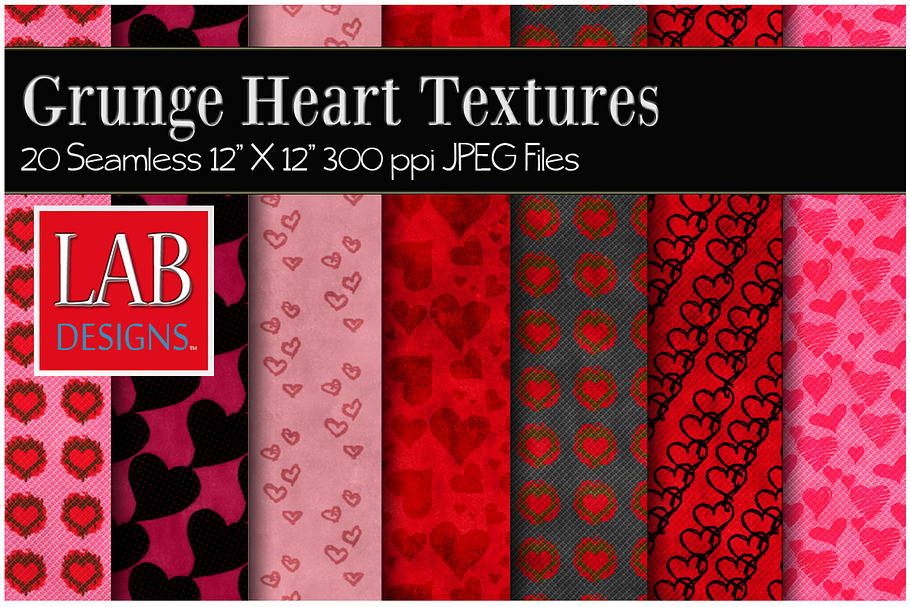 20 Grunge Heart Textures