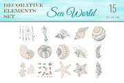 Sea World Boho Style Elements