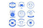 Set of dental clinic logo templates