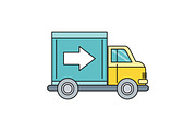Delivery Lorry Driving Fast