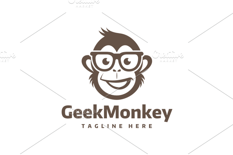 Geek Monkey in Logo Templates - product preview 8