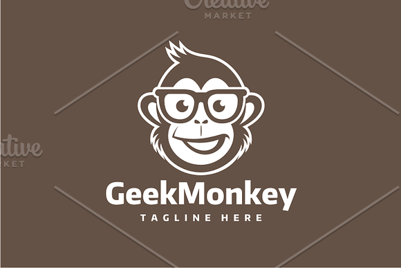 Geek Monkey in Logo Templates - product preview 1
