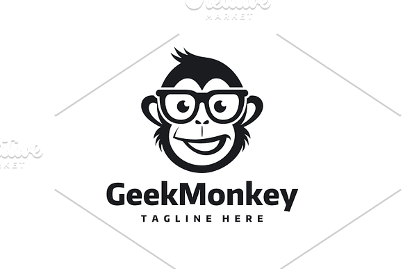 Geek Monkey in Logo Templates - product preview 2
