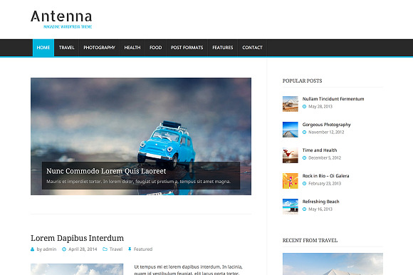 Antenna Magazine Theme in WordPress Magazine Themes - product preview 1