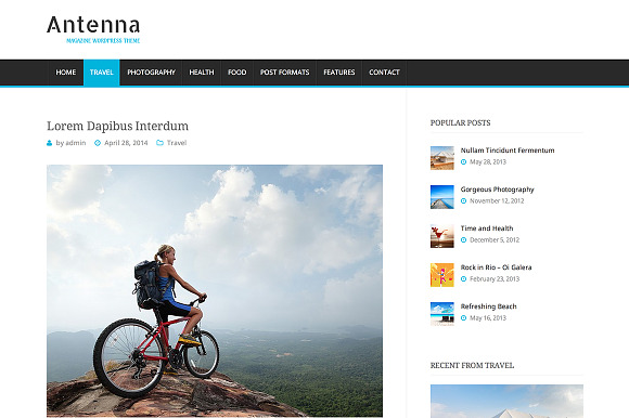 Antenna Magazine Theme in WordPress Magazine Themes - product preview 2