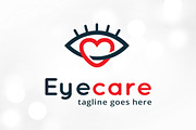 Eye Care Love Logo Template