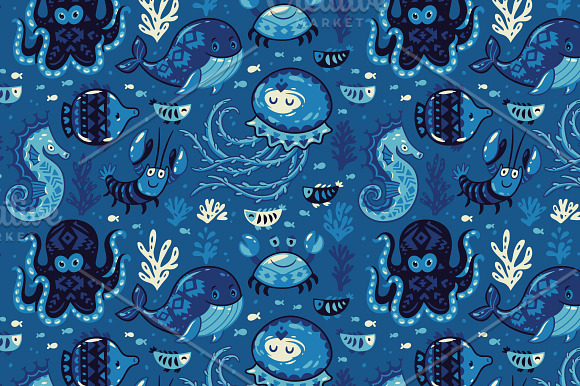 Ocean Life in Illustrations - product preview 3