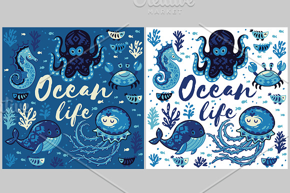 Ocean Life in Illustrations - product preview 5