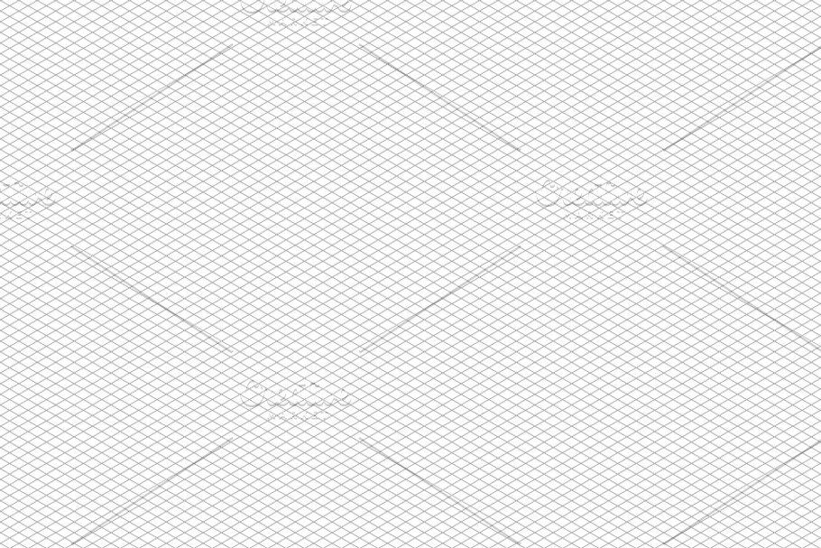 Gray isometric grid on white,a4size in Patterns - product preview 8