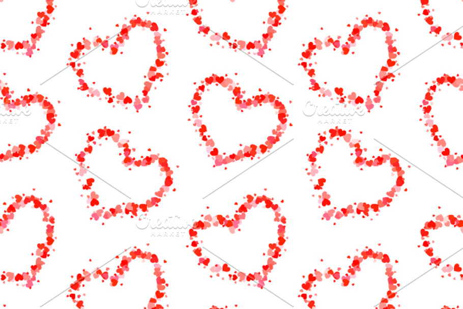 Hearts on white, seamless pattern in Patterns - product preview 8
