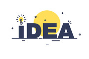 Idea vector concept with lightbulb