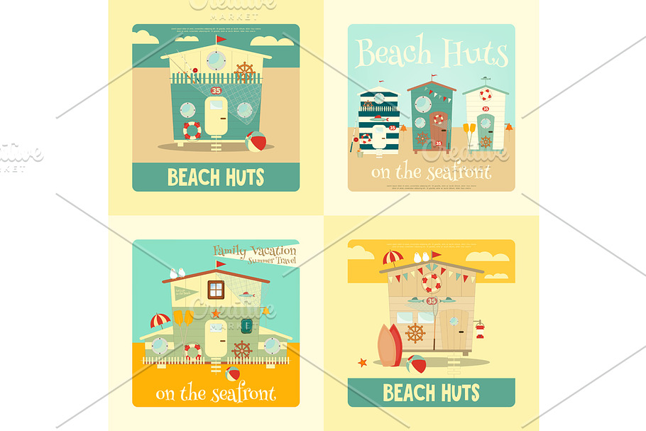 Beach Huts in Illustrations - product preview 8