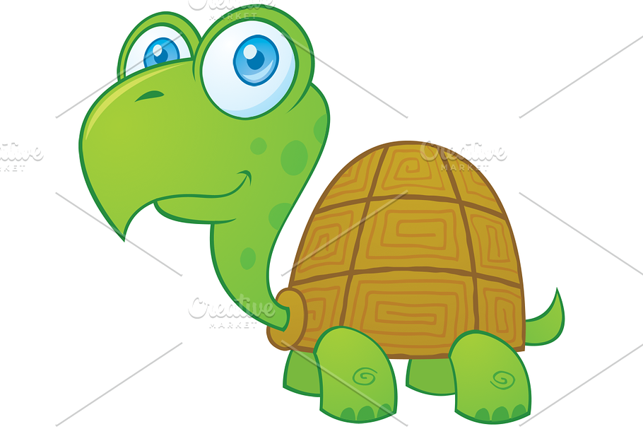 Turtle Cartoon Character in Illustrations - product preview 8
