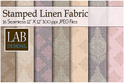 16 Stamped Linen Fabric Textures