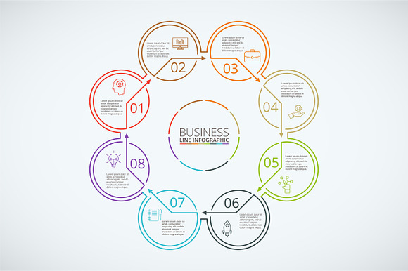 Line flat elements for infographic_4 in PowerPoint Templates - product preview 7