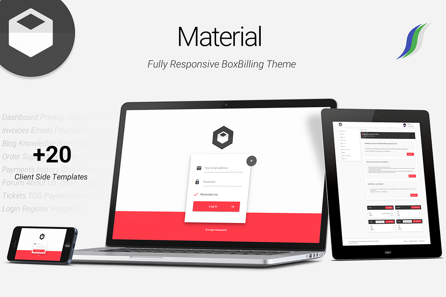 Material - Premium BoxBilling Theme in HTML/CSS Themes - product preview 8