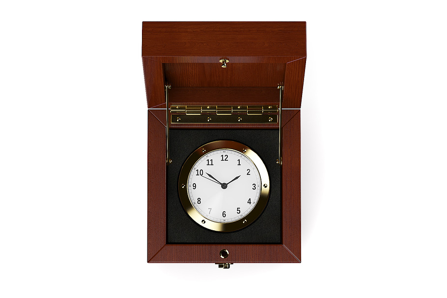 Golden Watch in Wooden Box in Appliances - product preview 4
