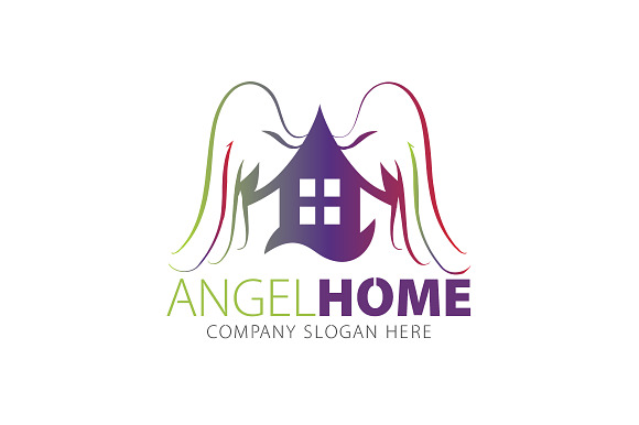 Angel Home Logo in Logo Templates - product preview 1