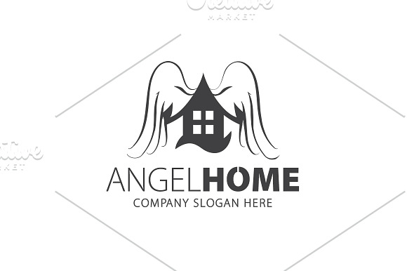 Angel Home Logo in Logo Templates - product preview 2