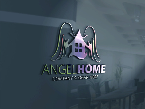 Angel Home Logo in Logo Templates - product preview 3