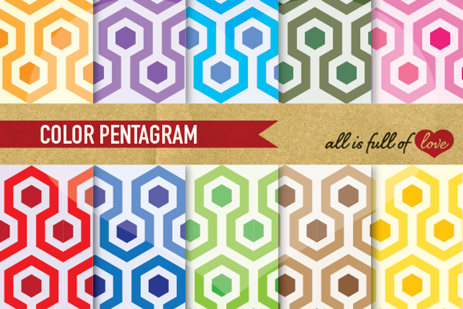 10 Pattern Backgrounds Pack Hexagon in Patterns - product preview 8