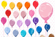 Birthday Party Balloons Clipart 1197