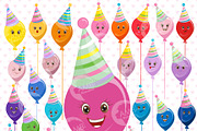 Birthday Balloons Emoticons, 1198