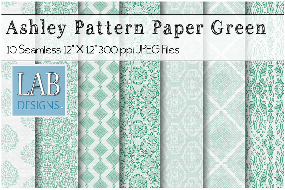 10 Green Seamless Pattern Textures