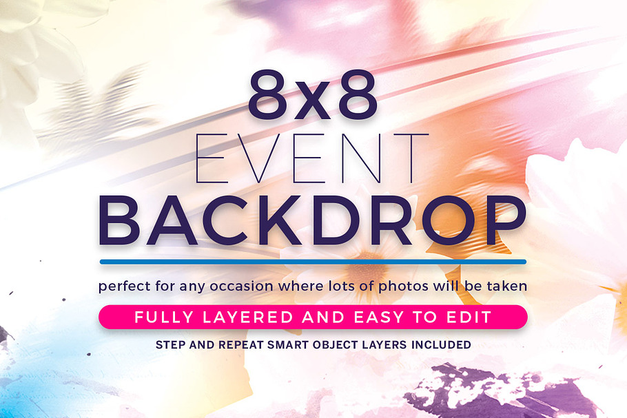 Watercolor Event Backdrop Template