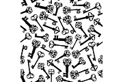 Pattern of medieval skeleton keys
