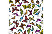 Flying butterflies pattern 