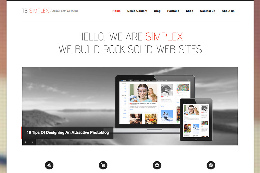 Multipurpose Drupal Theme TB Simplex in Drupal Themes - product preview 8
