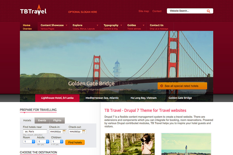 Travel Drupal Theme TB Travel in Drupal Themes - product preview 8