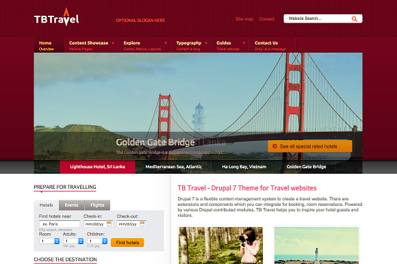 Travel Drupal Theme TB Travel in Drupal Themes - product preview 2