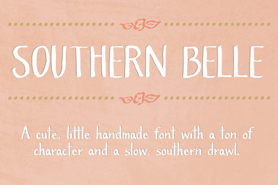 Southern Belle- A Cute Handmade Font in Cute Fonts - product preview 8